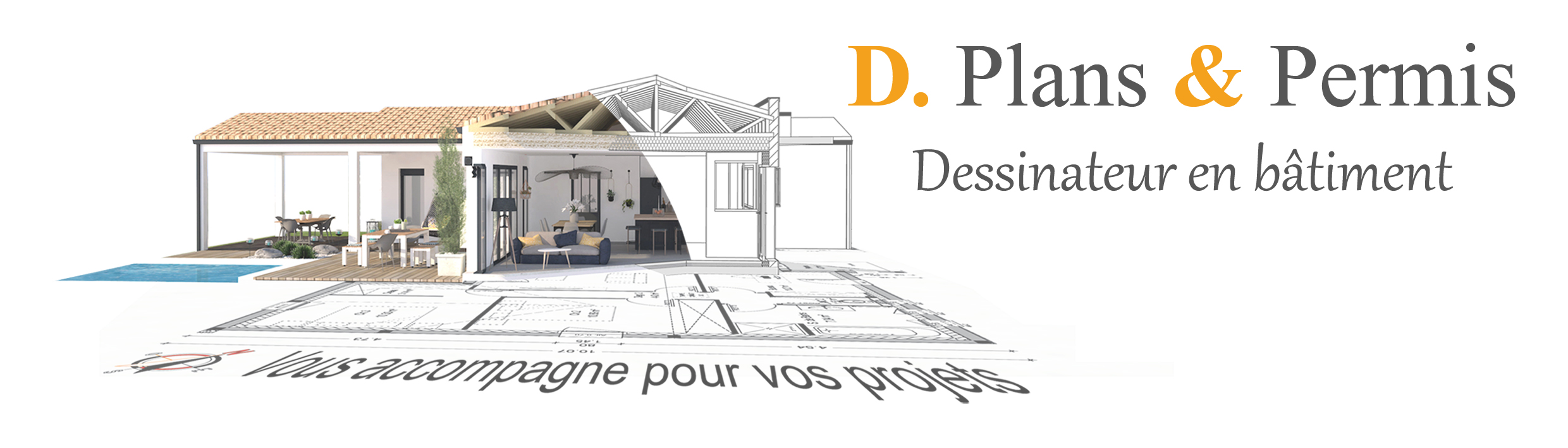 D. plans & Permis Dessinateur indépendant en Bâtiment Charente-maritime, plans sur-mesures, Permis de Construire, déclaration Préalable